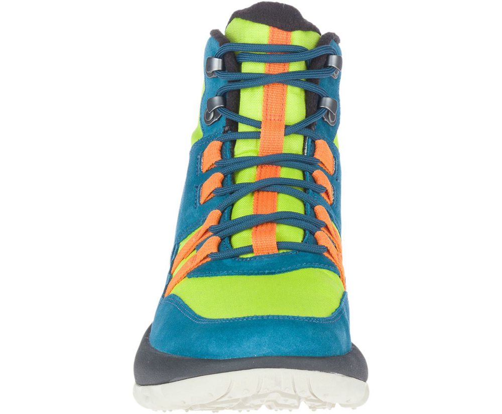 Merrell Støvler Herre - Atb Mid Polar Waterproof - Blå/Grøn - OFP372056